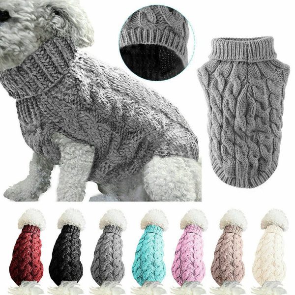 Cartoon Puppy Dog Sweater Winter Warm Clothing For Small Dogs Christmas Costume