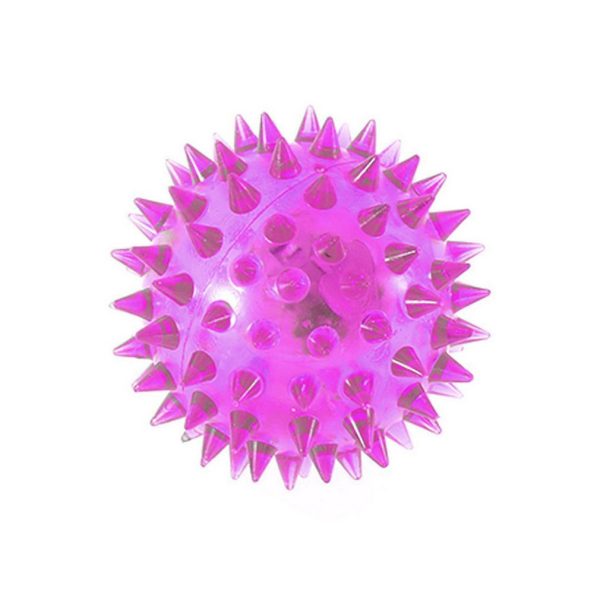 Flashing Light Up Lovely Dog Puppies Cat Pet Hedgehog Ball Rubber Bell Sound Ball Creative Funny
