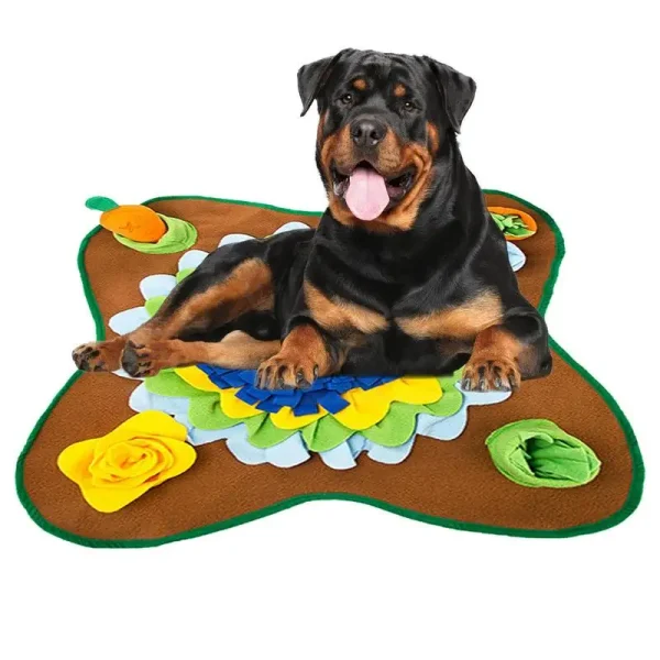 Interactive non-slip dog sniffing mat. Slow feeder encourages foraging skills