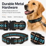 Retro Ethnic Style Strong Mesh Belt Material Adjustable Dog Walking Collar Suitable for Daily Wear and Hiking Activities